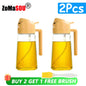 1-4Pc 2-in-1 Sprayer Pourer Oil Empty Bottle Plastic Oil Container Dispenser Vaporizer Kitchen Barbecue Camping Cooking Utensils